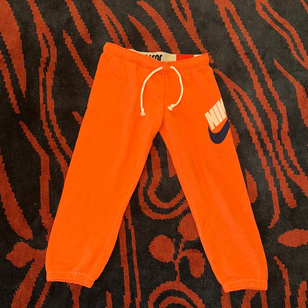 Nike Women’s Cropped Bright Peach Orange Joggers